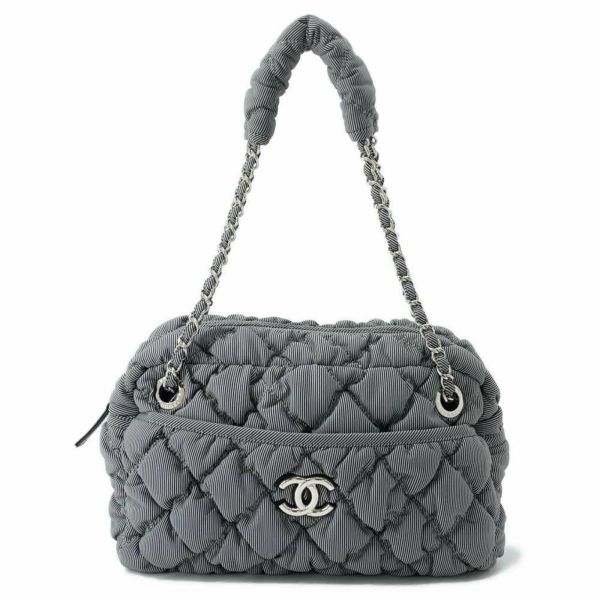 シャネル チェーンショルダーバッグ バブルキルト マトラッセ ココマーク A46168 CHANEL Ｗチェーン