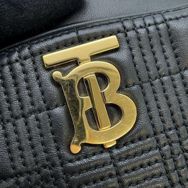 バーバリー ショルダーバッグ TBロゴ レザー BURBERRY 黒