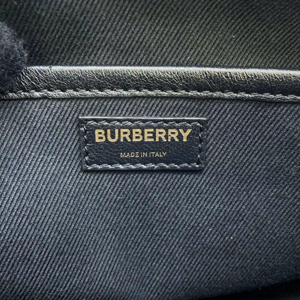 バーバリー ショルダーバッグ TBロゴ レザー BURBERRY 黒