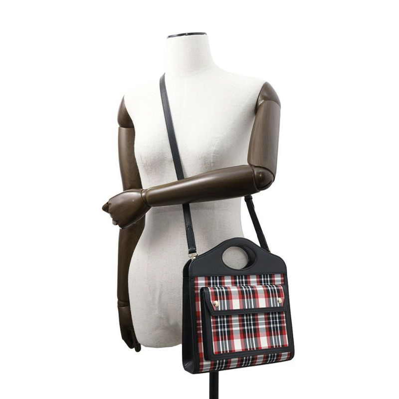 バーバリー ハンドバッグ ポケットバッグ レザー ナイロン 8035841 BURBERRY 2wayショルダーバッグ 黒