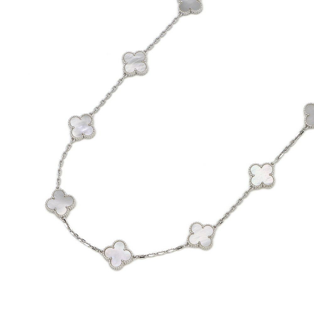 ヴァンクリーフ&アーペル ネックレス ヴィンテージ アルハンブラ 20モチーフK18WG VCARF48800