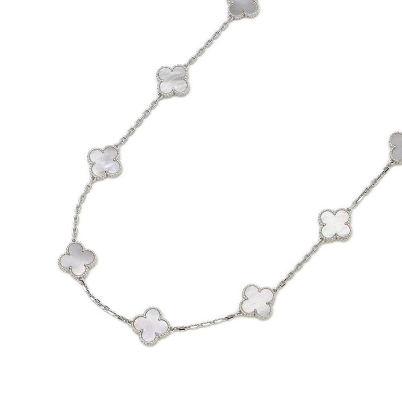 ヴァンクリーフ&アーペル ネックレス ヴィンテージ アルハンブラ 20モチーフK18WG VCARF48800