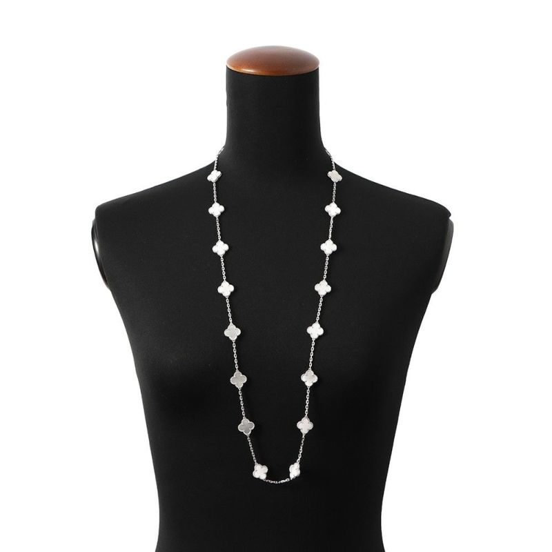 ヴァンクリーフ&アーペル ネックレス ヴィンテージ アルハンブラ 20モチーフK18WG VCARF48800