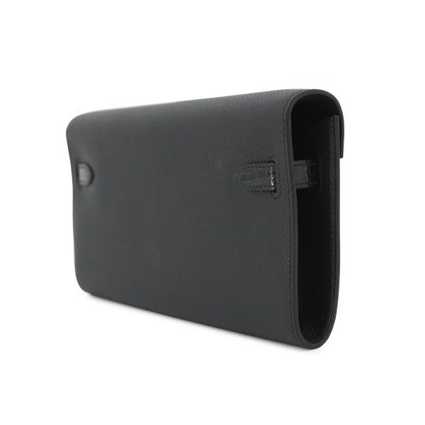 エルメス ケリーウォレット ロング トゥーゴー タッチ ブラック/ゴールド金具 エプソン/アリゲーターシャイン W刻印