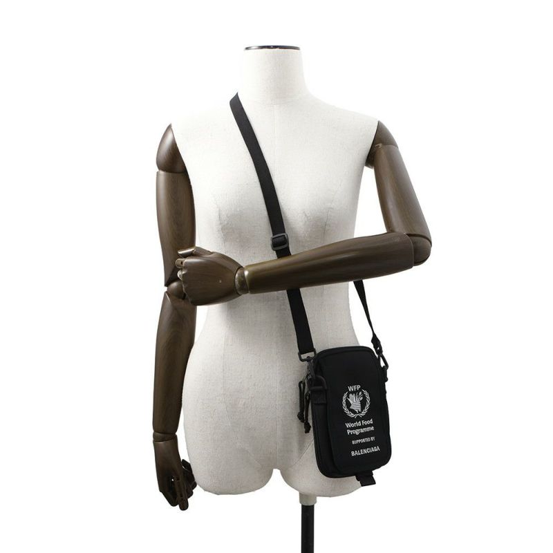 バレンシアガ ショルダーバッグ WFPコラボ エクスプローラー 593329 BALENCIAGA バッグ ボディバッグ 黒