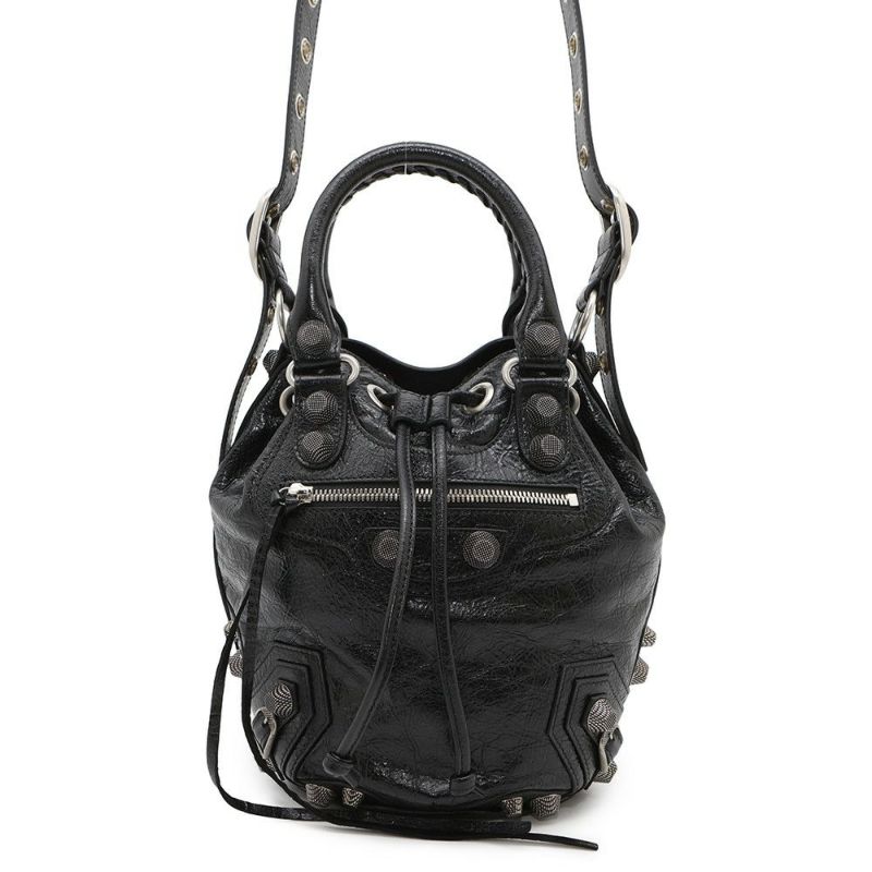 バレンシアガ ハンドバッグ ル カゴール スモール バケット 702432 BALENCIAGA 2wayショルダー 黒