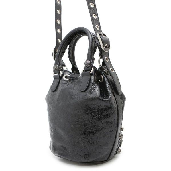 バレンシアガ ハンドバッグ ル カゴール スモール バケット 702432 BALENCIAGA 2wayショルダー 黒