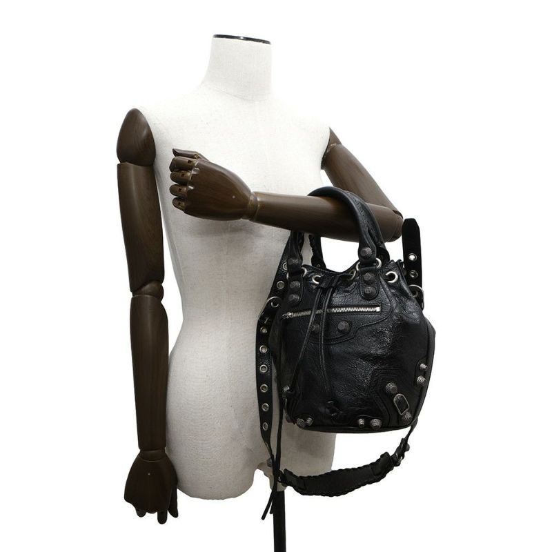 バレンシアガ ハンドバッグ ル カゴール スモール バケット 702432 BALENCIAGA 2wayショルダー 黒
