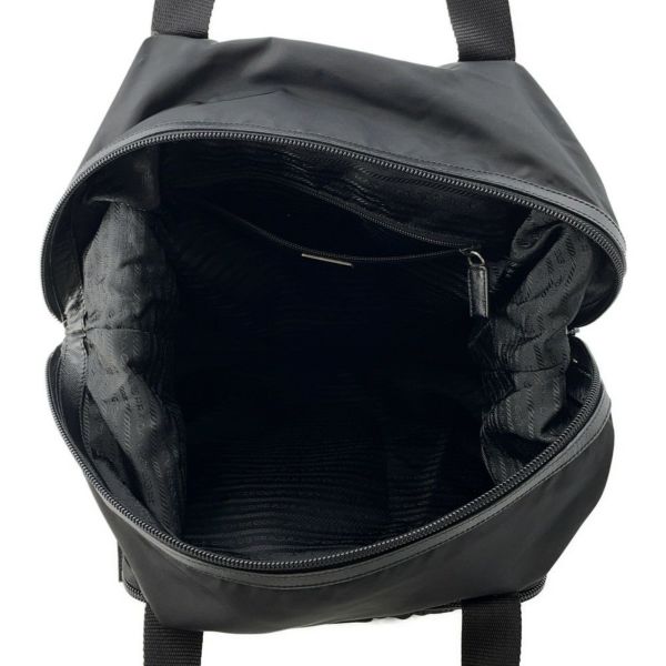 プラダ トートバッグ ナイロン 三角ロゴ レザー PRADA ショルダーバッグ 黒