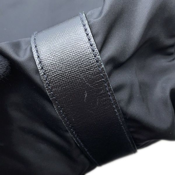 プラダ トートバッグ ナイロン 三角ロゴ レザー PRADA ショルダーバッグ 黒