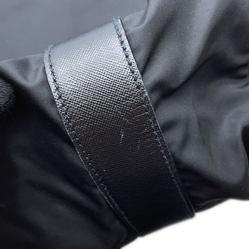プラダ トートバッグ ナイロン 三角ロゴ レザー PRADA ショルダーバッグ 黒