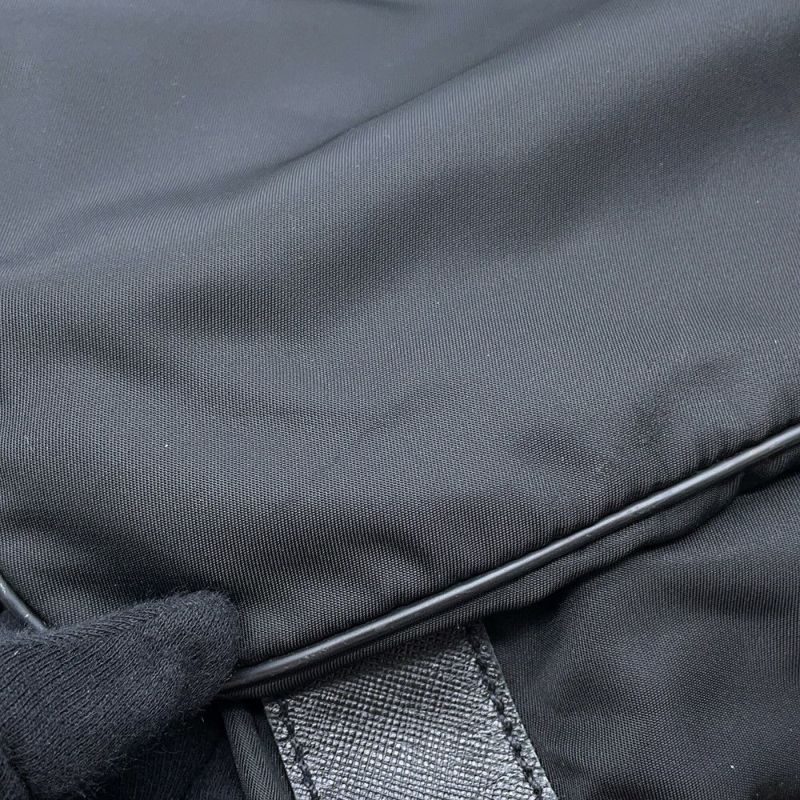 プラダ トートバッグ ナイロン 三角ロゴ レザー PRADA ショルダーバッグ 黒