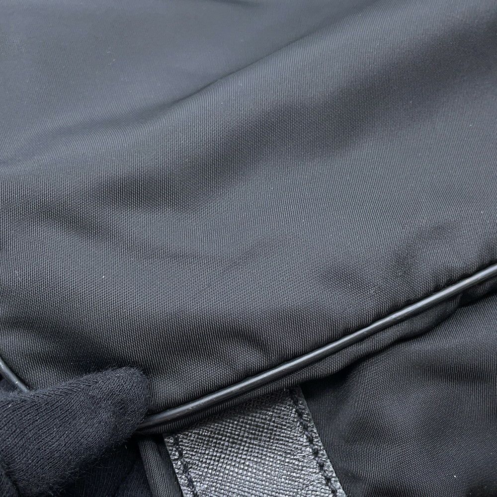 プラダ トートバッグ ナイロン 三角ロゴ レザー PRADA ショルダーバッグ 黒