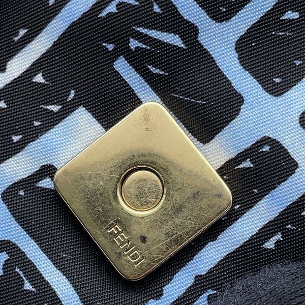 フェンディ ショルダーバッグ ジョシュアヴィーダス コラボ ズッカ ミニ バゲット ナイロン 
8BR784 FENDI ボディバッグ 黒