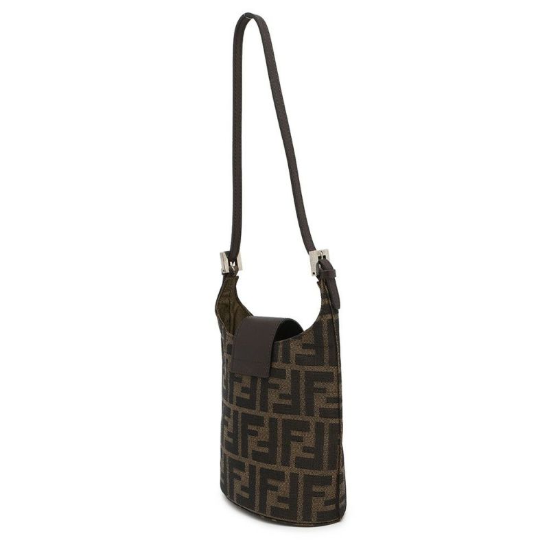 フェンディ ショルダーバッグ ズッカ キャンバス レザー FENDI バッグ