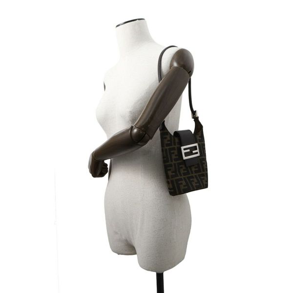 フェンディ ショルダーバッグ ズッカ キャンバス レザー FENDI バッグ