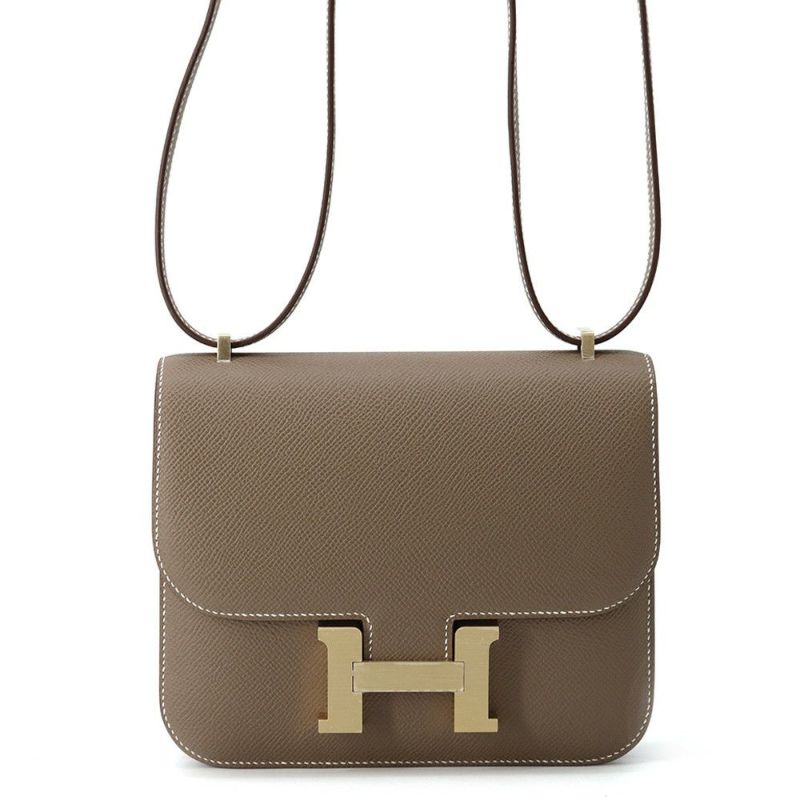 エルメス ミニ コンスタンス3 ミロワール エトゥープ/マットゴールド金具 エプソン K刻印