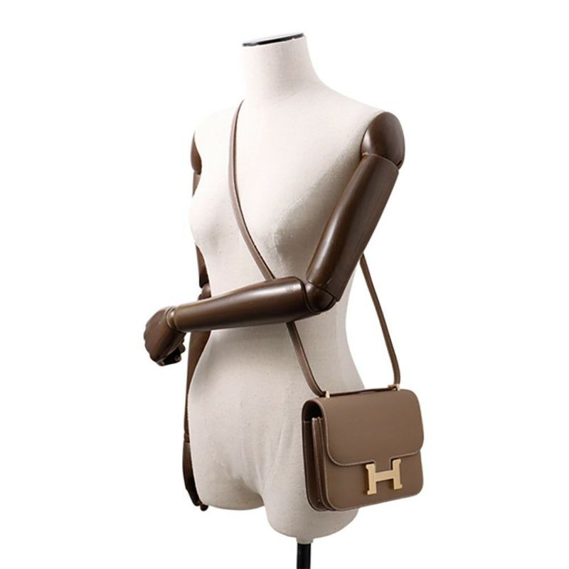 エルメス ミニ コンスタンス3 ミロワール エトゥープ/マットゴールド金具 エプソン K刻印