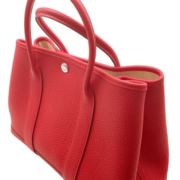 エルメス トートバッグ ガーデンパーティTPM ルージュピマン/シルバー金具 ネゴンダ T刻印