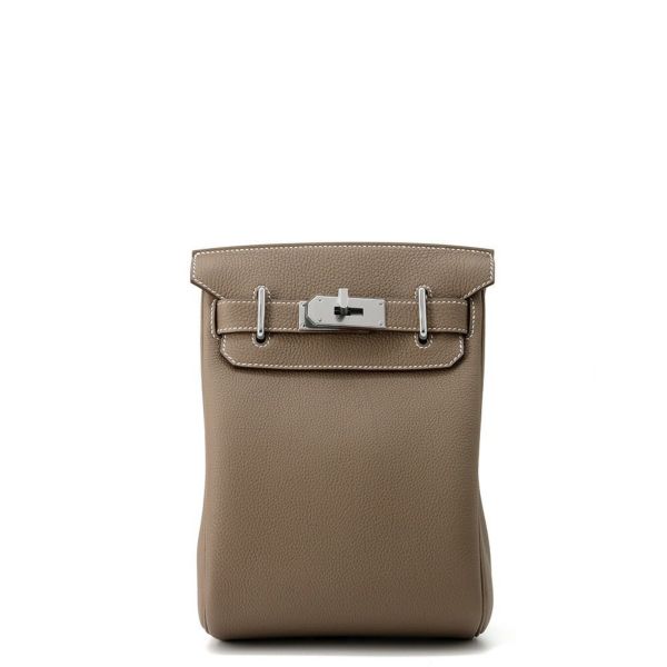 エルメス ボディバッグ ケリー アッカドPM エトゥープ/シルバー金具 トゴ K刻印 メンズ