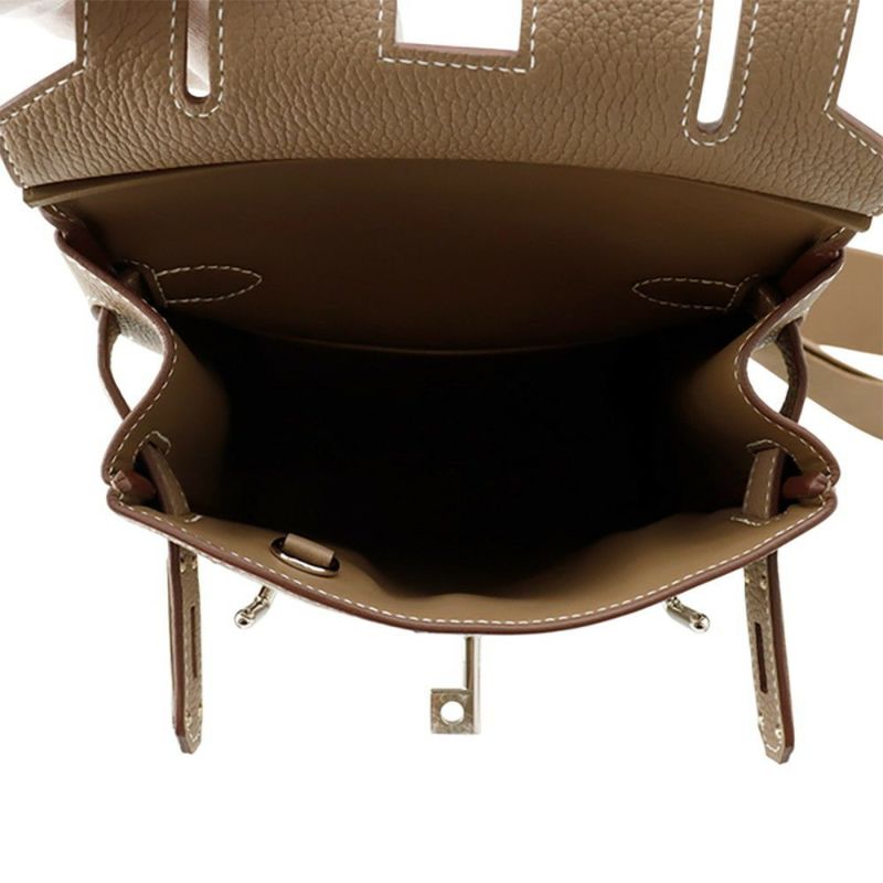 エルメス ボディバッグ ケリー アッカドPM エトゥープ/シルバー金具 トゴ K刻印 メンズ