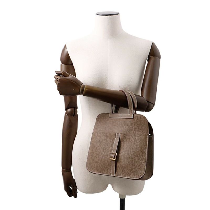 エルメス ハンドバッグ アルザン25 エトゥープ/ゴールド金具 トリヨンクレマンス K刻印 2wayショルダー