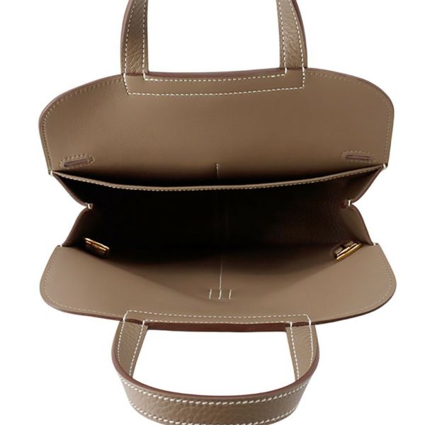 エルメス ハンドバッグ アルザン25 エトゥープ/ゴールド金具 トリヨンクレマンス K刻印 2wayショルダー