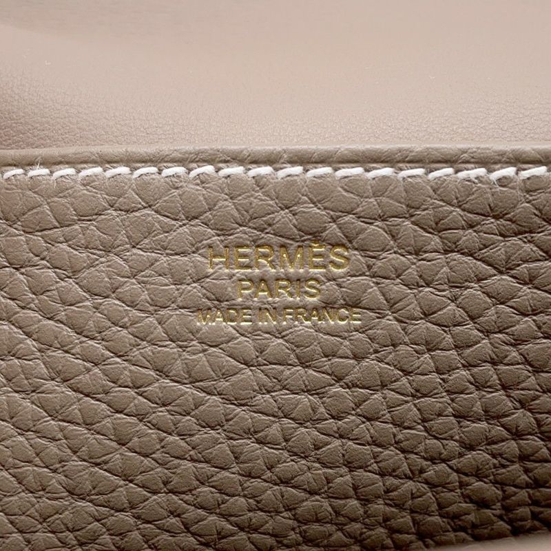 エルメス ハンドバッグ アルザン25 エトゥープ/ゴールド金具 トリヨンクレマンス K刻印 2wayショルダー