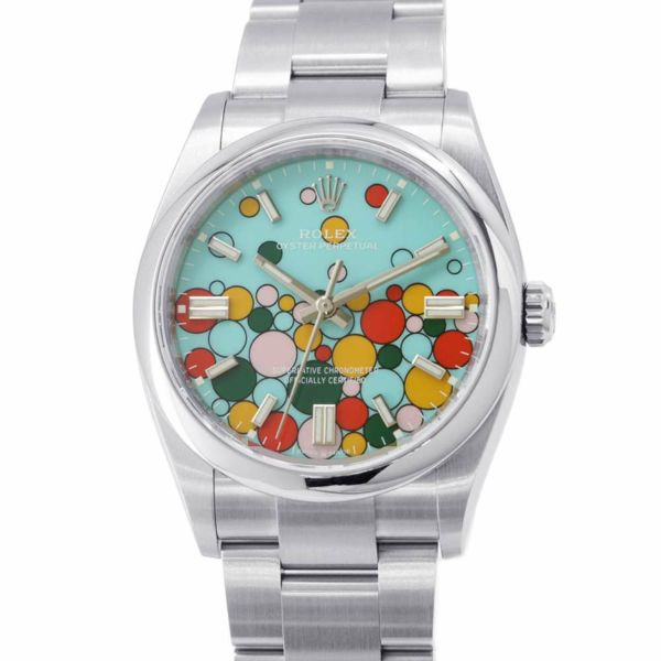 ロレックス オイスターパーペチュアル 126000 ROLEX 腕時計 ターコイズセレブレーション文字盤