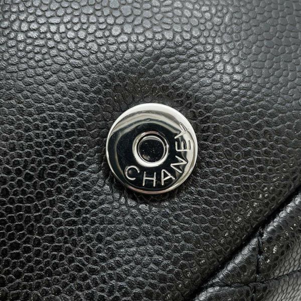 シャネル チェーンショルダーバッグ ココマーク キャビアスキン CHANEL 黒