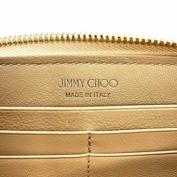 ジミーチュウ 長財布 スタースタッズ ラインストーン レザー J000043216001 JIMMY CHOO 財布 ラウンドファスナー