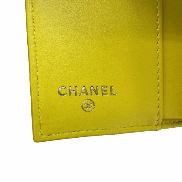シャネル 三つ折財布 ボーイシャネル シェブロン キャビアスキン A84432 CHANEL コンパクトウォレット 財布
