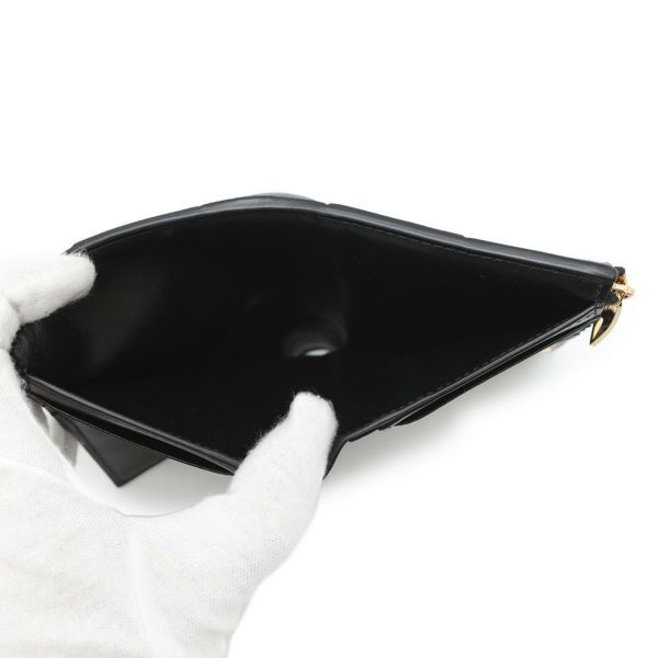 ボッテガヴェネタ 二つ折り財布 マキシ イントレチャート 667130 BOTTEGA VENETA 黒