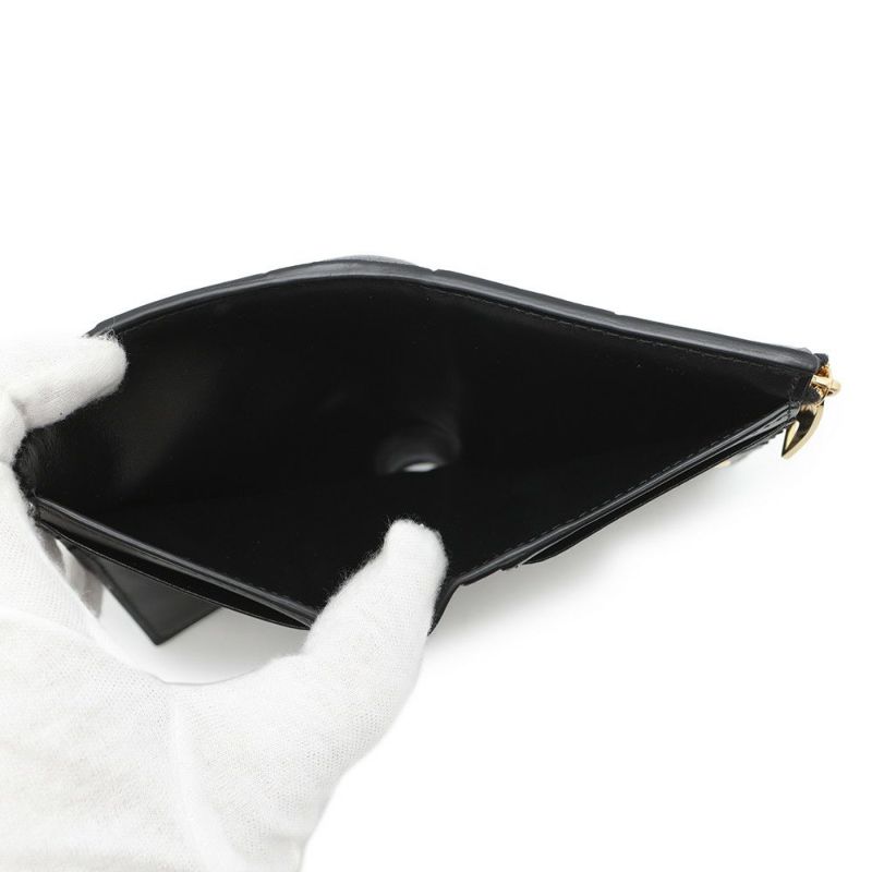 ボッテガヴェネタ 二つ折り財布 マキシ イントレチャート 667130 BOTTEGA VENETA 黒