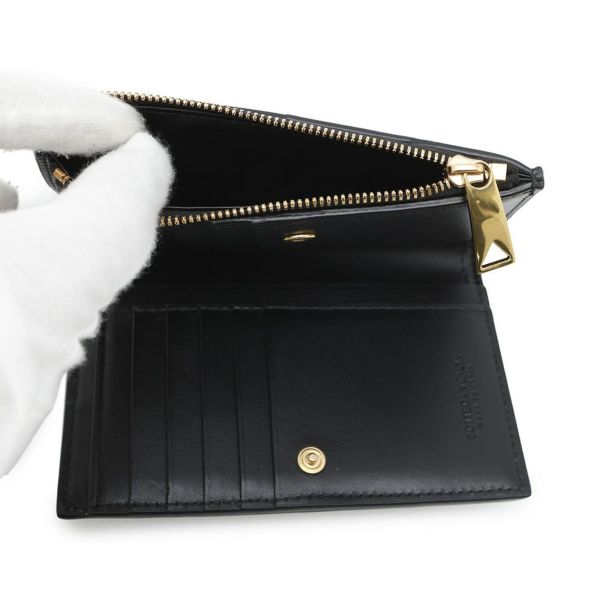 ボッテガヴェネタ 二つ折り財布 マキシ イントレチャート 667130 BOTTEGA VENETA 黒