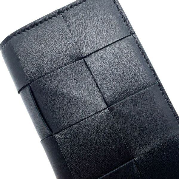 ボッテガヴェネタ 二つ折り財布 マキシ イントレチャート 667130 BOTTEGA VENETA 黒