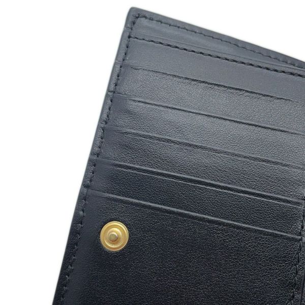 ボッテガヴェネタ 二つ折り財布 マキシ イントレチャート 667130 BOTTEGA VENETA 黒