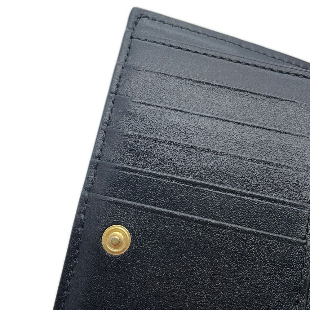 ボッテガヴェネタ 二つ折り財布 マキシ イントレチャート 667130 BOTTEGA VENETA 黒