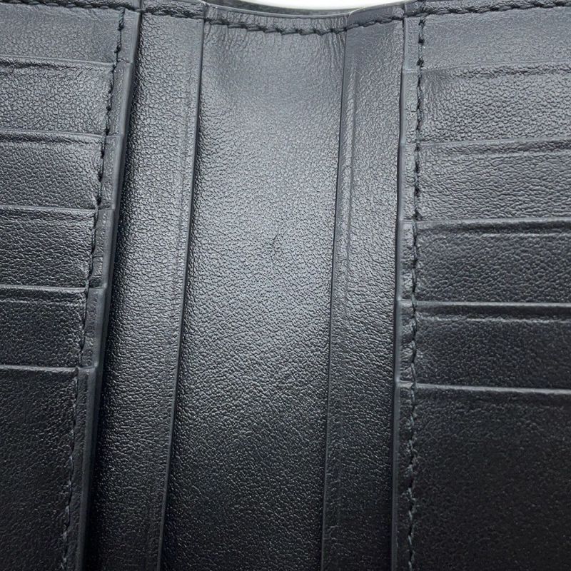 ボッテガヴェネタ 二つ折り財布 マキシ イントレチャート 667130 BOTTEGA VENETA 黒