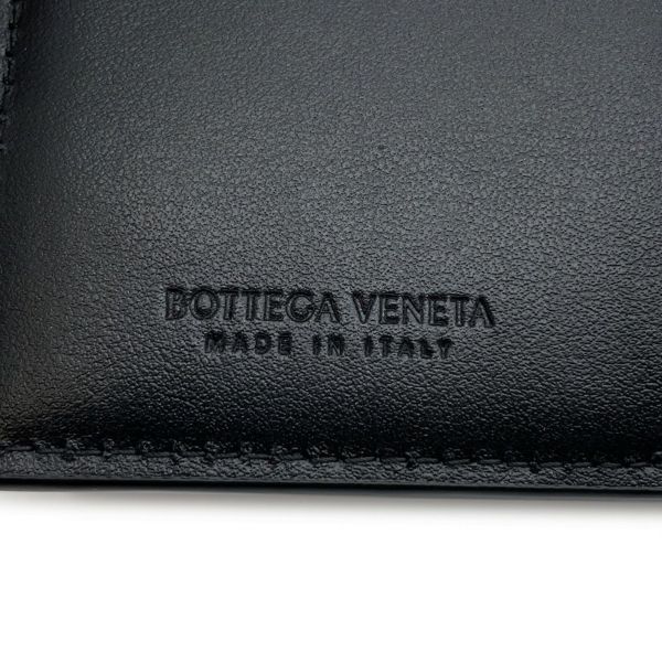 ボッテガヴェネタ 二つ折り財布 マキシ イントレチャート 667130 BOTTEGA VENETA 黒