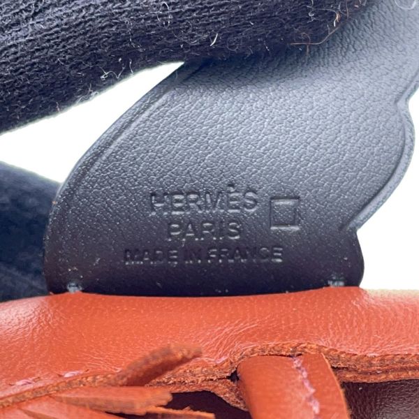 エルメス バッグチャーム ロデオPM ペガサス タッチ シエンヌ/ブラック ラムスキン/アリゲーターマット W刻印 HERMES 黒