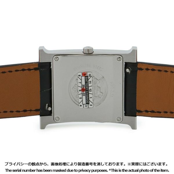 エルメス Hウォッチ C刻印 ダイヤベゼル W046519WW00/HH1.531 HERMES 腕時計 ホワイトシェル文字盤
