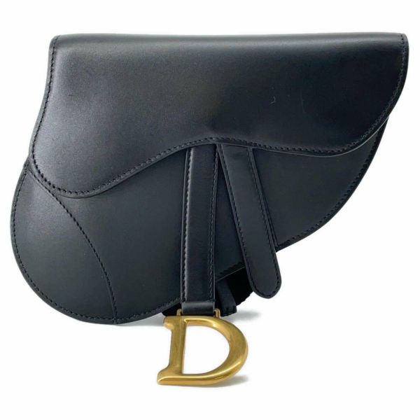 クリスチャン・ディオール ウエストバッグ サドルバッグ レザー Christian Dior 黒