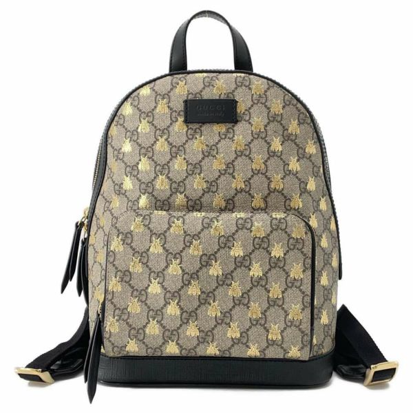 グッチ リュック GGスプリーム ビー PVC 427042 GUCCI バッグ バックパック ハチ 蜂 黒