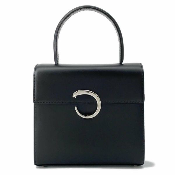 カルティエ ハンドバッグ パンテール レザー Cartier バッグ 2wayショルダーバッグ 黒 安心保証 |  中古・新品ブランド販売ギャラリーレア公式通販