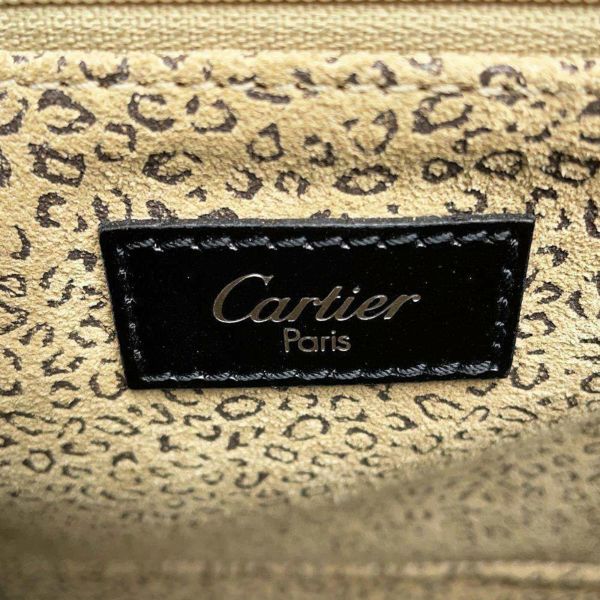 カルティエ ハンドバッグ パンテール レザー Cartier バッグ 2wayショルダーバッグ 黒