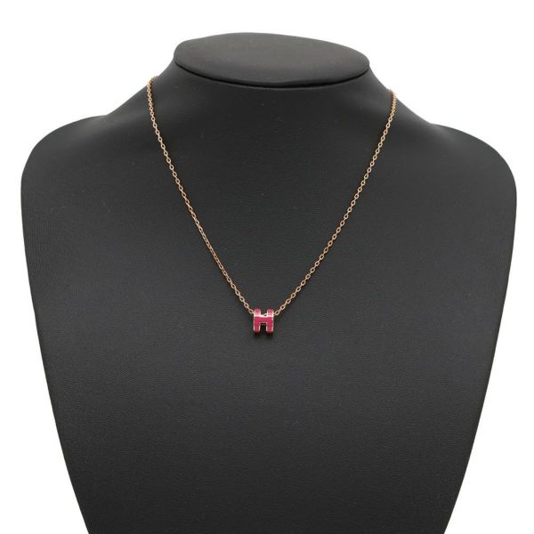 エルメス ネックレス ミニ・ポップアッシュ ピンク/ピンクゴールド金具 HERMES アクセサリー