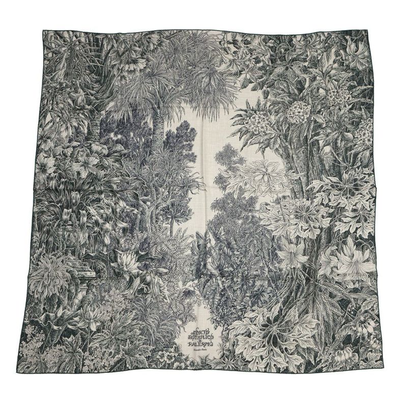 エルメス ストール カレ140 カレ・ジェアン パレルモの植物園にて All'Orto Botanico di Palermo カシミヤ シルク HERMES スカーフ ショール