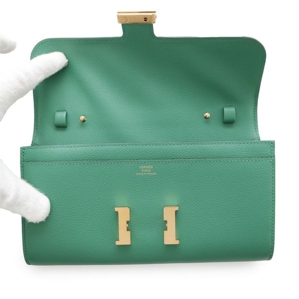 エルメス 長財布 コンスタンス トゥーゴー ロング ヴェールヴェルティゴ/ゴールド金具 エバーカラー W刻印