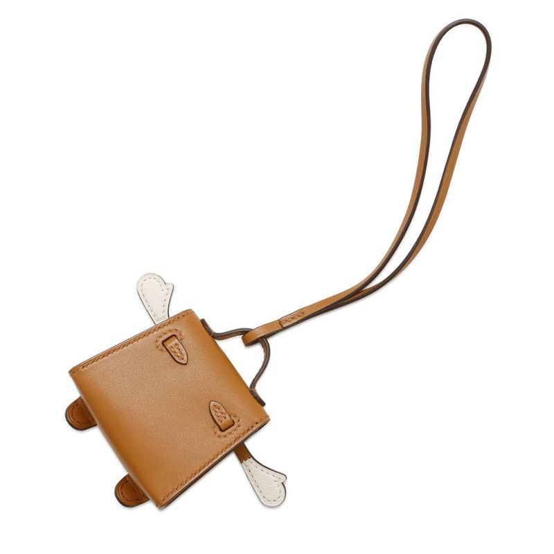 エルメス チャーム ビジュードサック ケリードール ナチュラルサブレ/オレンジ/ナタ/ブリック/シルバー金具 タデラクト/シェブルミゾル U刻印